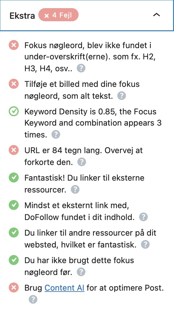 5 Ekstra SEO points 5 Ekstra SEO points